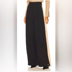Favorite Daughter The Margaret Wide Leg Pants Black/Beige‎ Size 12 NWT
